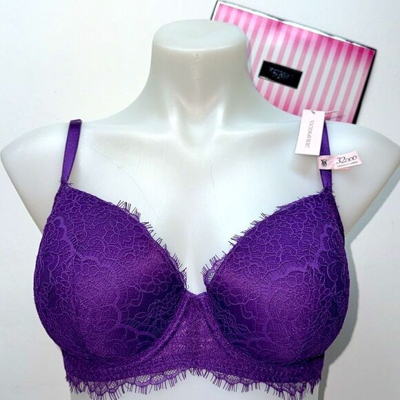 🔥Victoria Secret bra DEEAM ANGEL LINED DEMI SZ 32DDD NEW - Picture 1 of 7